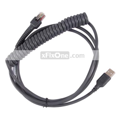 motorola symbol ls2208 rs-232 serial cable coiled 3 meter