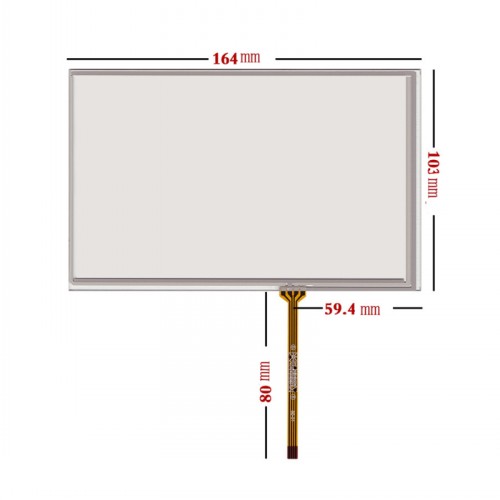 7.1 Inch Resistive Touch screen Digitizer glass For AUO C070VW03 V0 164mm*103mm