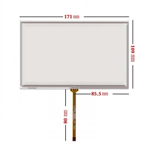 7.4inch Resistive Touch screen Digitizer glass For Car DVD 171*109mm