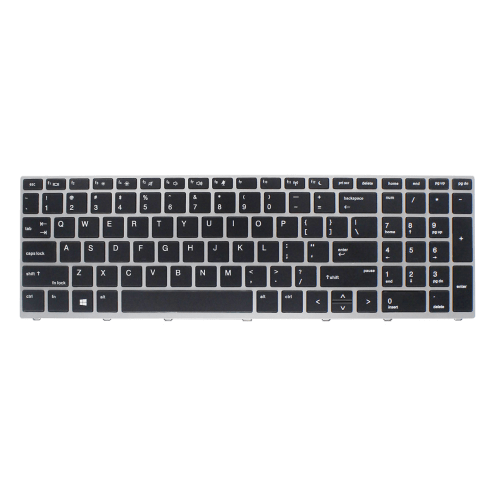 Backlit Keyboard for HP Probook 450 G5 455 G5 470 G5 Laptop with Silver Frame