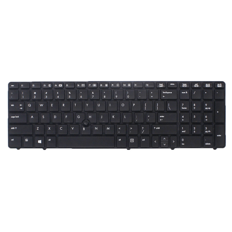 New Keyboard for HP Probook 6560B 6565B 6570B 6575B Laptop with Black Frame & Pointer