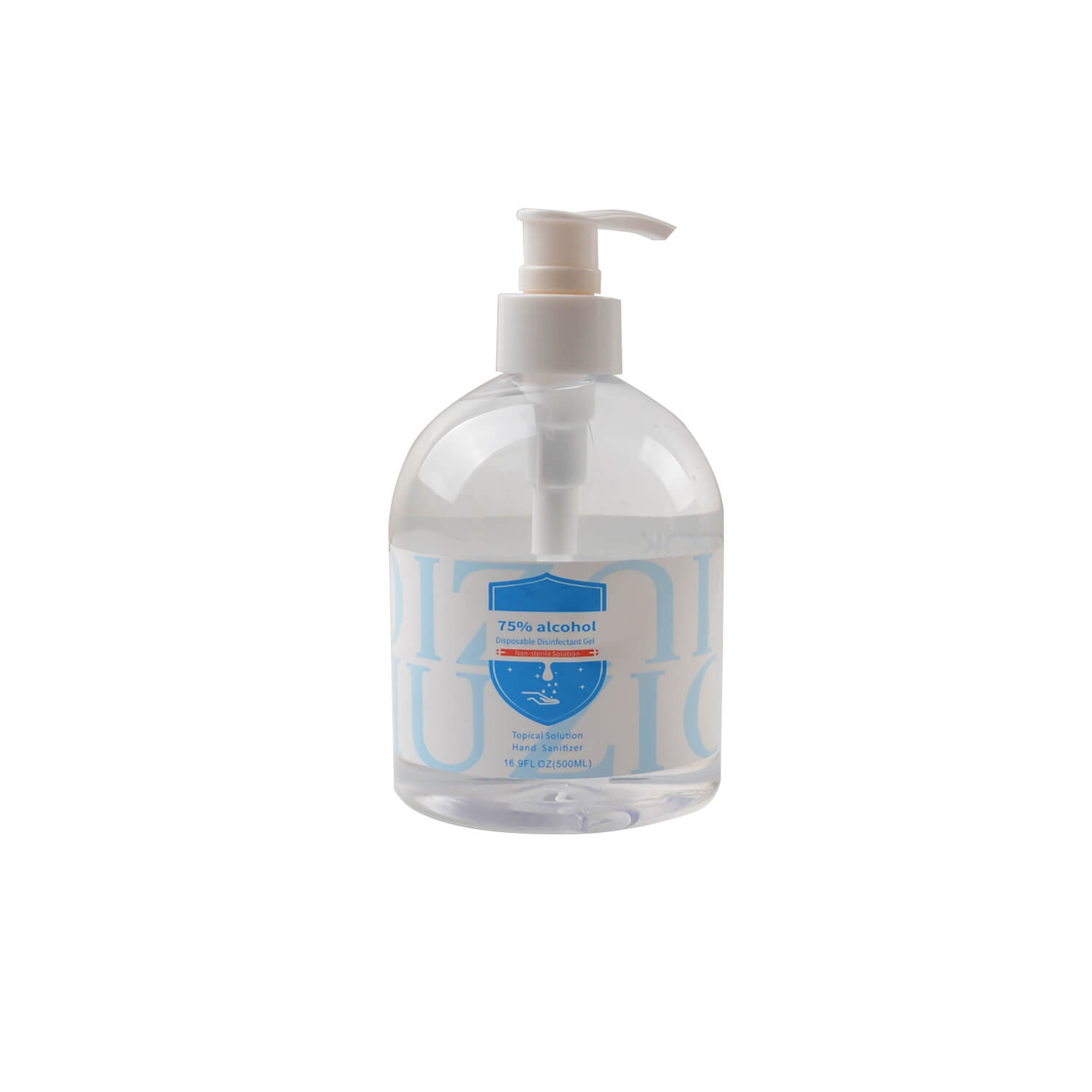 MOQ 20000pcs 500ml hand gel with alcohol content 75% killing 99.9% germs rinse free
