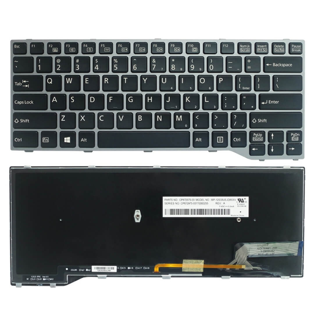 New compatible laptop keyboard for Fujistu E734 E743 E544 E744 E733 US with backit
